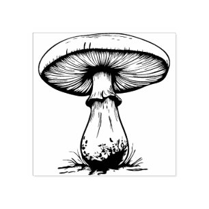 Mushrooms Rubber Stamp
