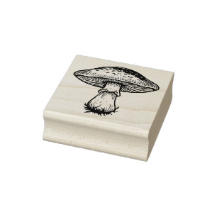 Mushrooms Rubber Stamp