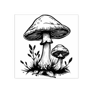 Mushrooms Rubber Stamp