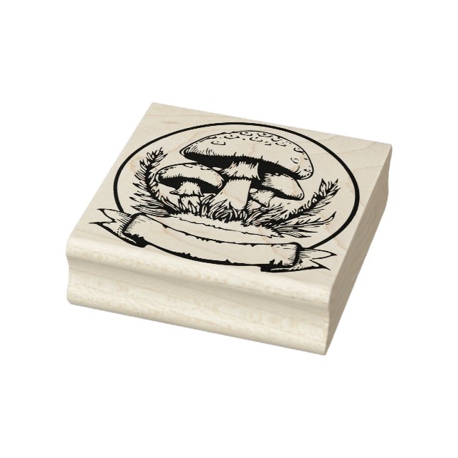Mushrooms Rubber Stamp   (Stamp)