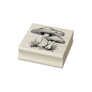 Mushrooms Rubber Stamp