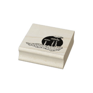 Mushrooms rubber stamp, mushroom rubber stamp