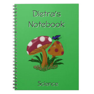 Mushrooms Spiral Photo Notebook
