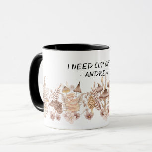 Mushrooms tea mug, mystic drink, witchcraft mug