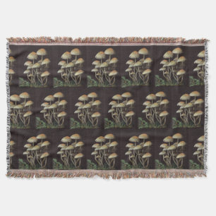 Mushrooms Throw Blanket