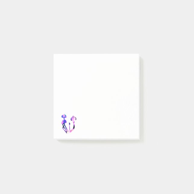 Mushrooms Watercolor Art Post-it Notes (Front)