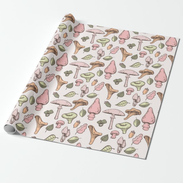 Mushrooms Wrapping Paper (Unrolled)