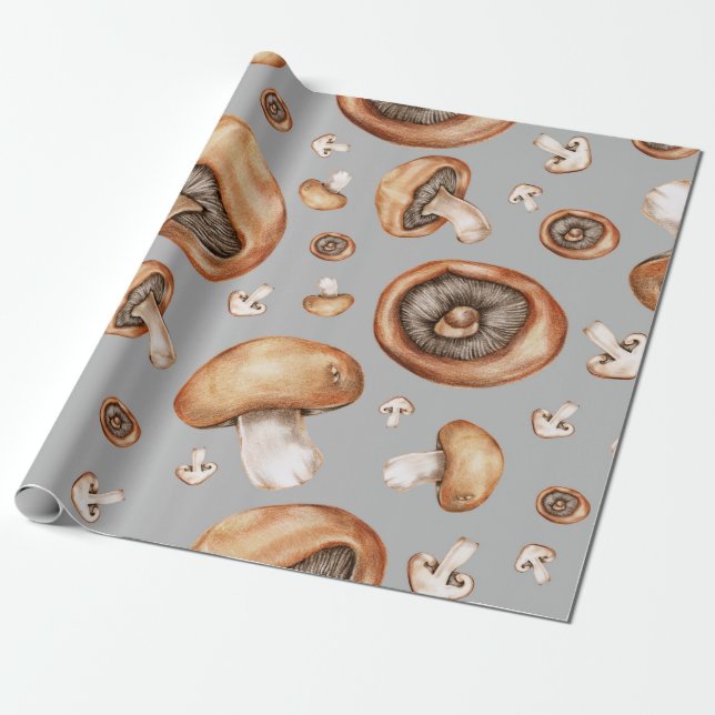 Mushrooms Wrapping Paper (Unrolled)