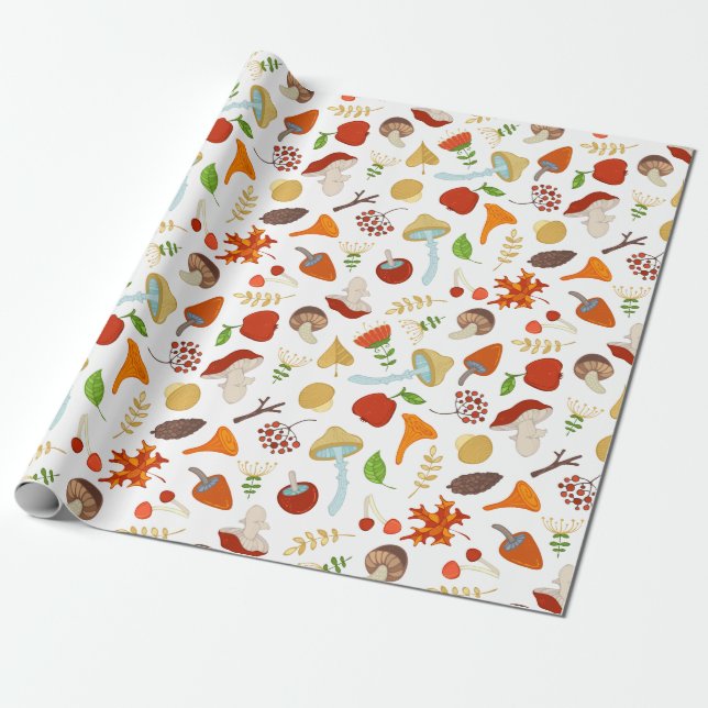 Mushrooms Wrapping Paper (Unrolled)