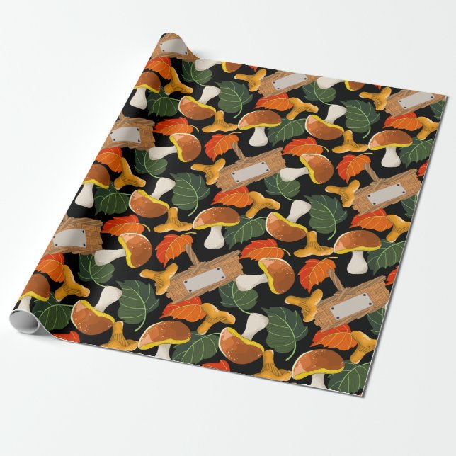 Mushrooms Wrapping Paper (Unrolled)