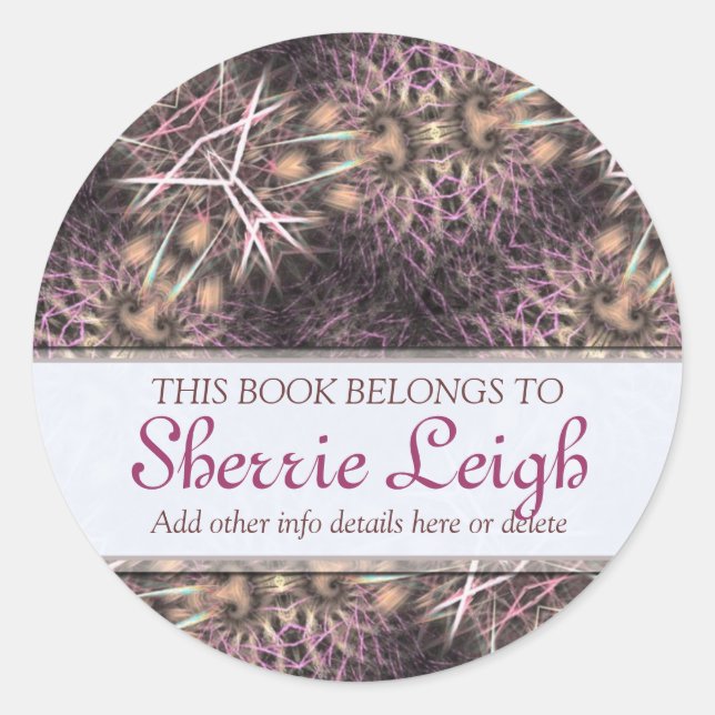 Mushrumia Fractals Bookplate Label (Front)