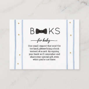 Mushtache baby shower Books for Baby Enclosure Card