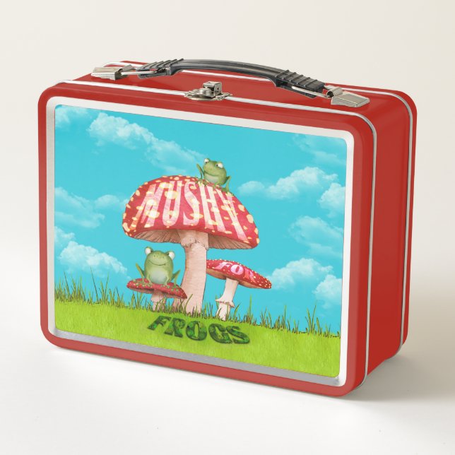 Mushy for Frogs Metal Lunch Box (Front)