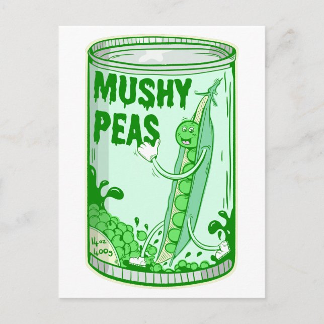Mushy Peas pop art Postcard (Front)