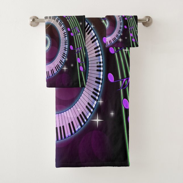 Music 1 Bathroom Towel Set (Insitu)