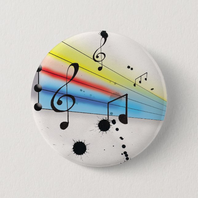 Music 6 Cm Round Badge (Front)