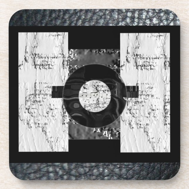 Music Abstract Coaster- Design 1 Coaster (Front)