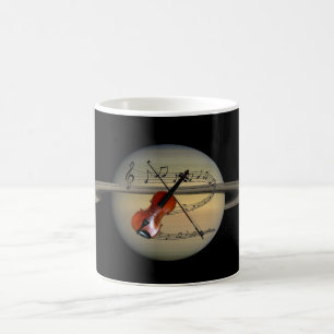 Music Across The Universe ~ Saturn ~ Violin ~ Coffee Mug