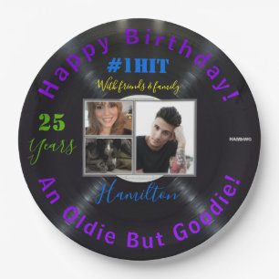 Music Album Theme Birthday Paper  Plate - HAMbWG