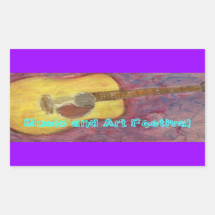 Music and Art Festival Rectangular Sticker