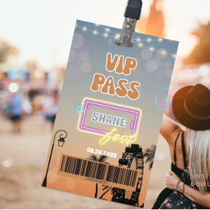 Music and Arts Festival All Access Badge VIP Pass ID Badge