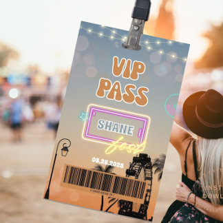 Music and Arts Festival All Access Badge VIP Pass ID Badge