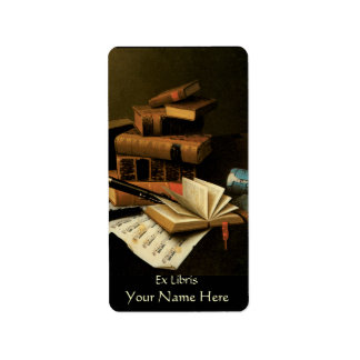 Music and Books  Bookplate Label