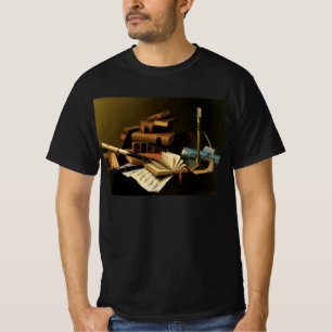 Music and Literature by William Harnett, Fine Art T-Shirt