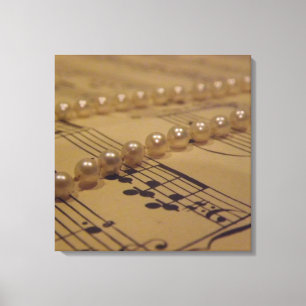 Music And Pearls Canvas Print