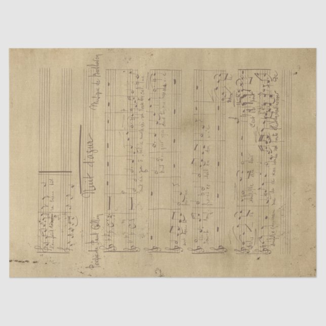 Music and Roses Series Design 11 Tissue Paper (Front)