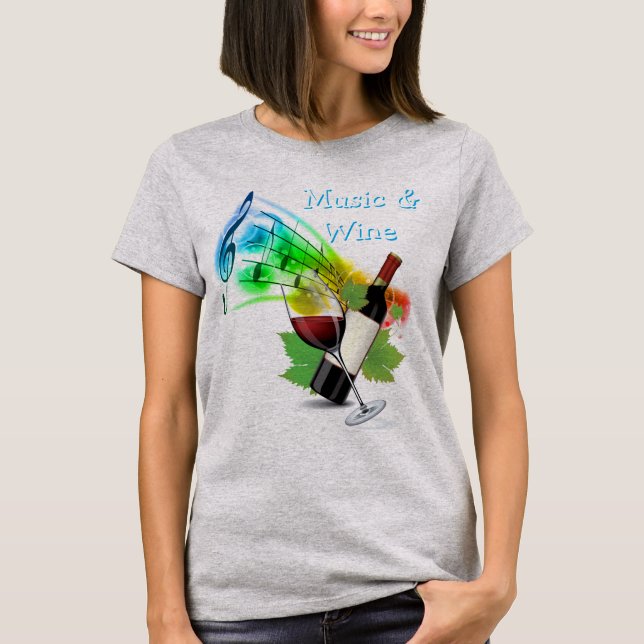 Music And Wine T-Shirt (Front)