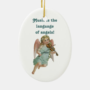 Music Angel Ornament With Poem
