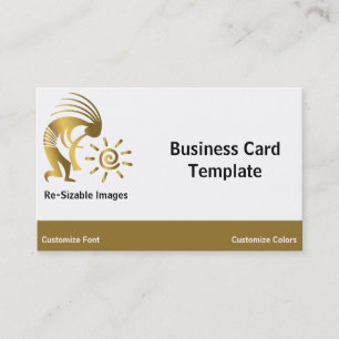 Music Arizona Gold Kokopelli  Business Card