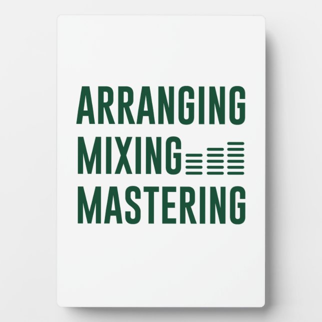Music Arranging Mixing Mastering Plaque (Front)