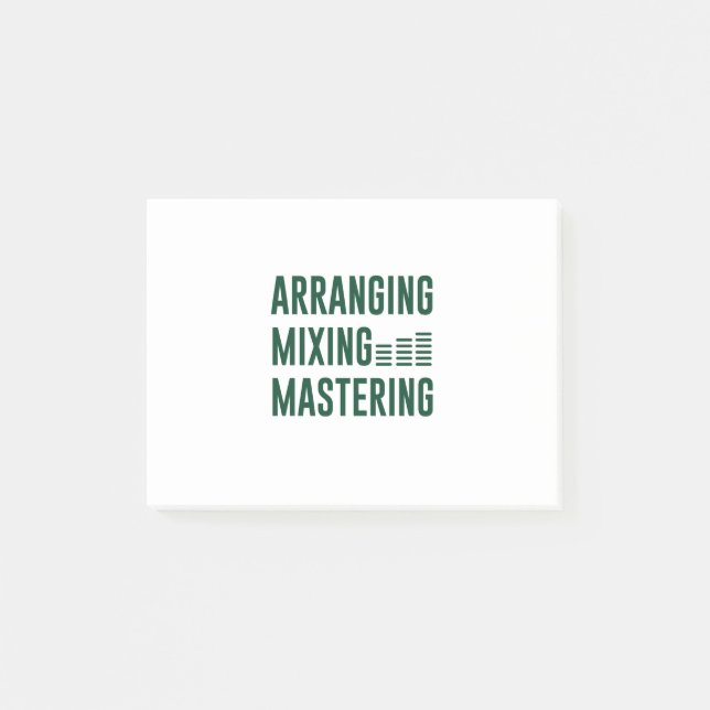 Music Arranging Mixing Mastering Post-it Notes (Front)