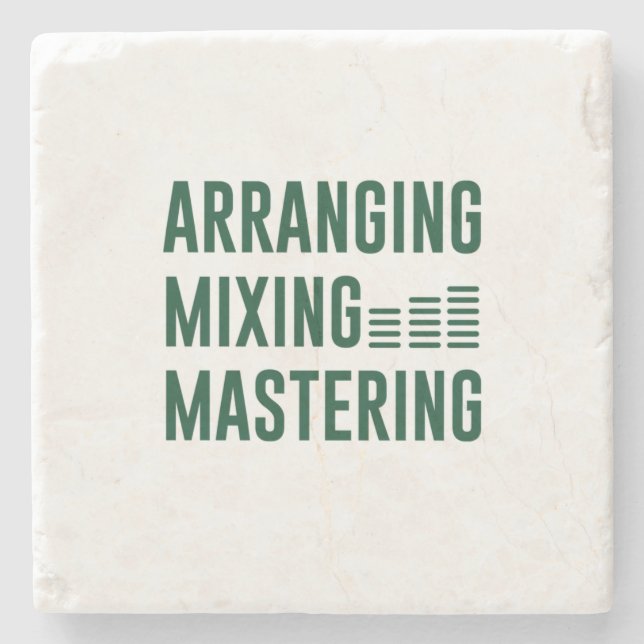 Music Arranging Mixing Mastering Stone Coaster (Front)