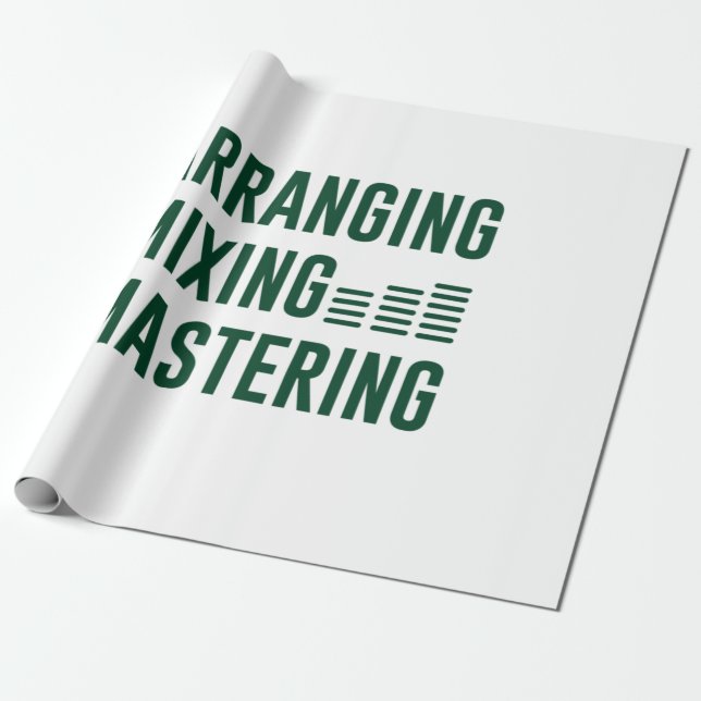Music Arranging Mixing Mastering Wrapping Paper (Unrolled)