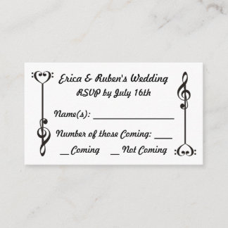 Music Arrow RSVP Enclosure Card