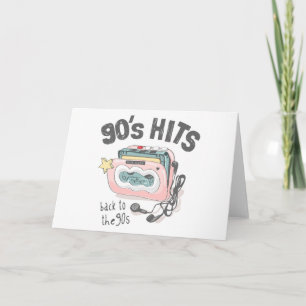 Music Art Back To The 90s Card