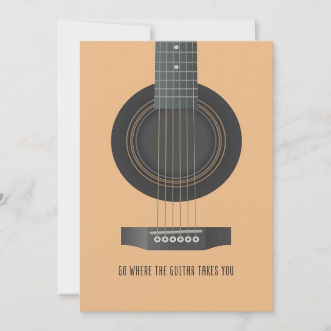 Music Art Go Where The Guitar Takes You Save The Date (Front)