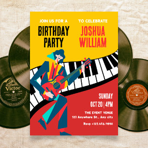 Music art invitation