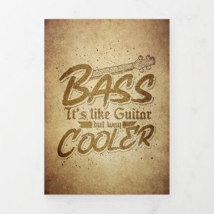 Music Art It Is Like Guitar Tri-Fold Card