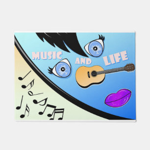 Music Art Music And Life Doormat