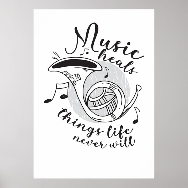 Music Art Music Heals Things Life Poster (Front)
