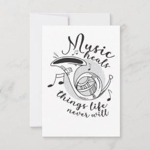 Music Art Music Heals Things Life Thank You Card