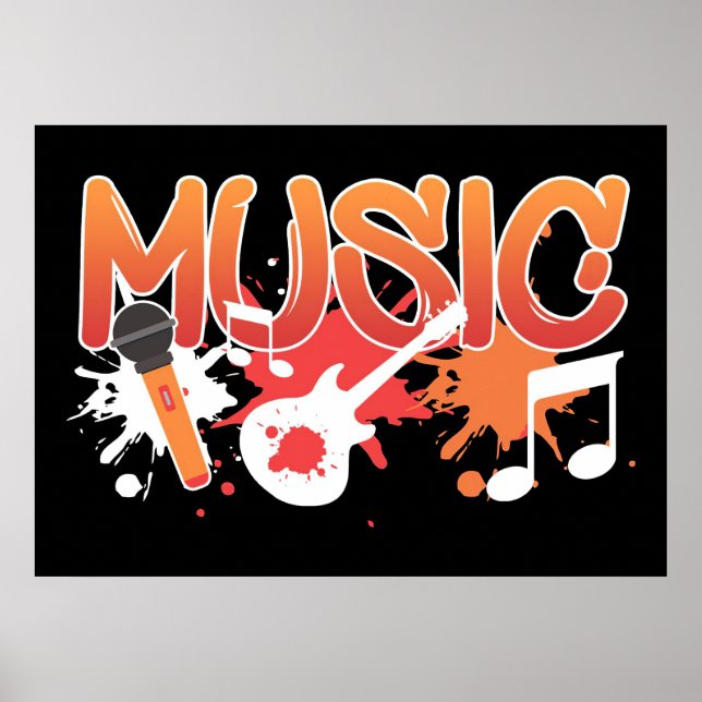 Music Art Music Instruments Poster (Front)