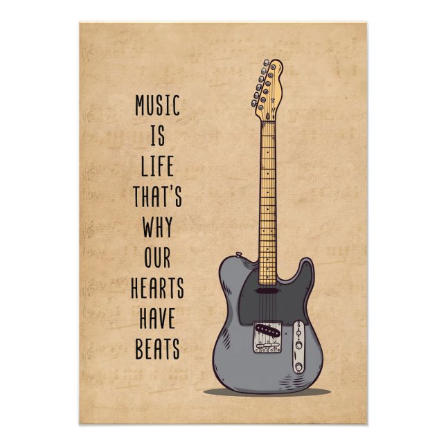 Music Art Music Is Life Photo Print (Front)