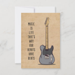 Music Art Music Is Life Thank You Card