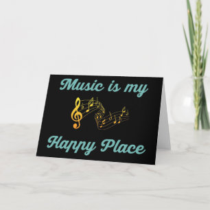 Music Art Music Is My Happy Place Card