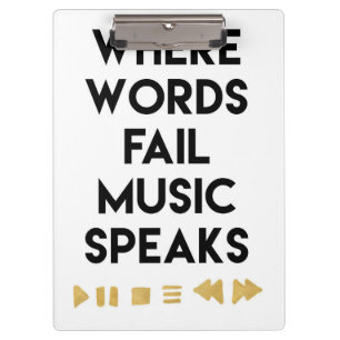 Music Art Music Speaks Clipboard